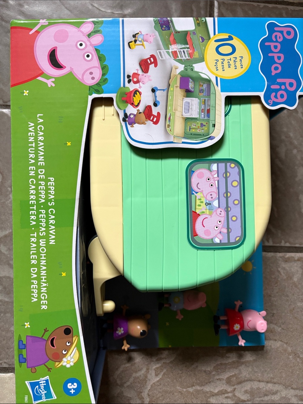 New Peppa Pig Green Caravan Playset with Figures